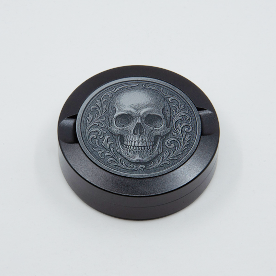 Gravierte Snusdose Aluminium "Calavera" 3-tlg.