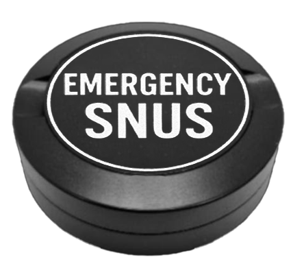 Gravierte Snusdose Aluminium  "Emergency Snus" 3-tlg.
