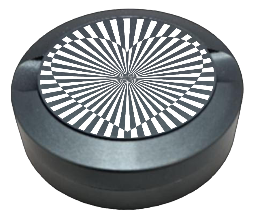 Gravierte Snusdose aus Aluminium mit Motiv - Herz- graue Oberfläche