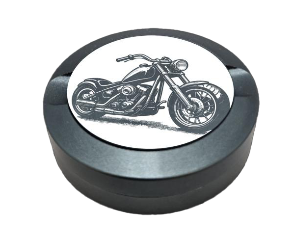 Snusdose mit Motiv Motorrad grau