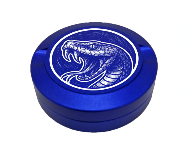 Snusdose mit Motiv Schlange blau