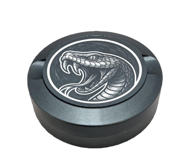Snusdose mit Motiv Schlange grau