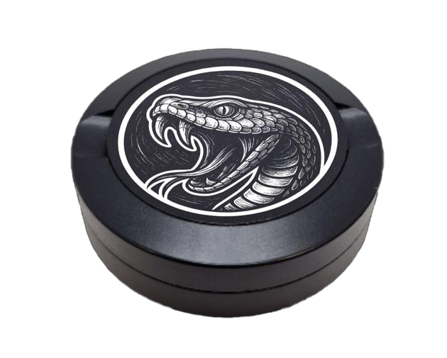 Snusdose mit Motiv Schlange schwarz