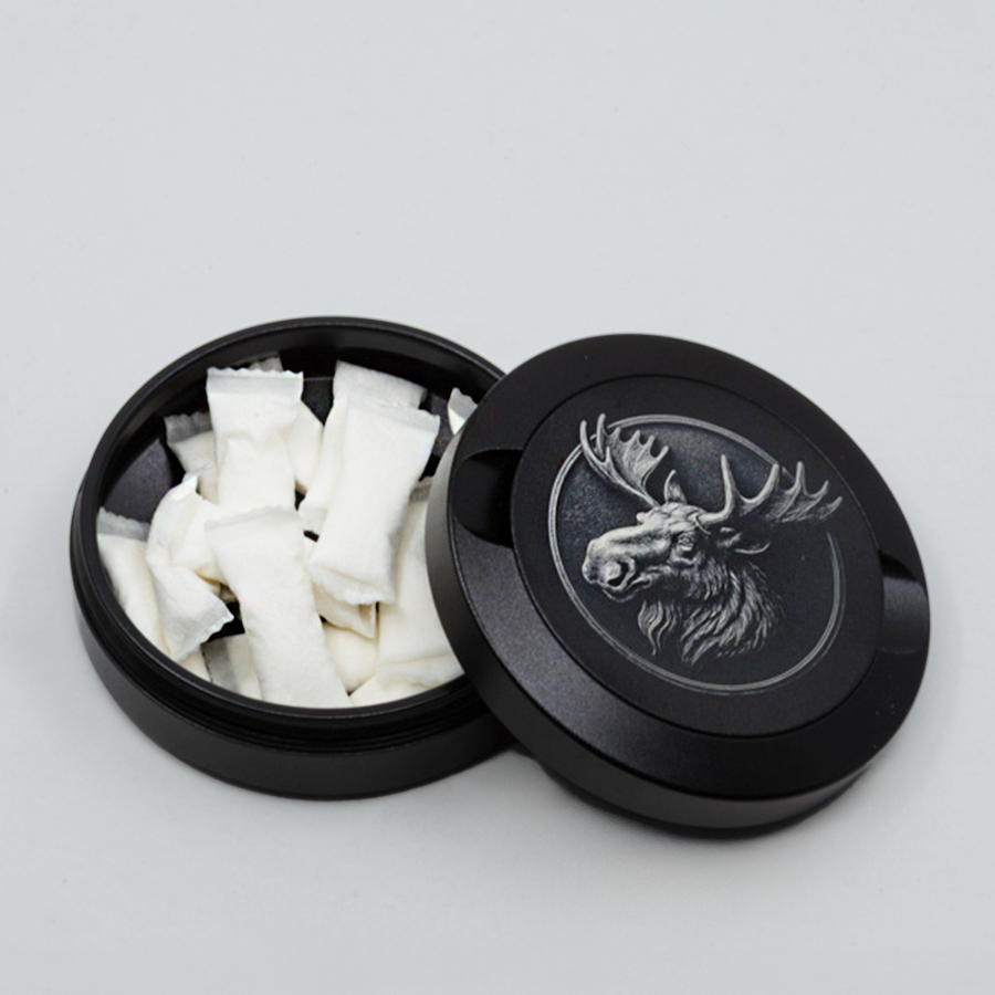 Gravierte Snusdose Aluminium "Hirvi" 3-tlg.