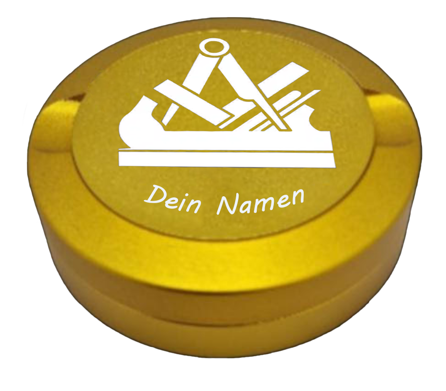 Gravierte Snusdose Zunftzeichen "Schreiner" mit Namen 3-tlg.