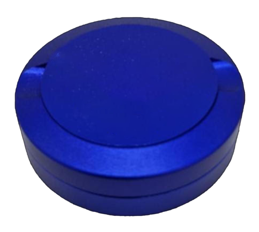 Unifarbene Snusdose in Blau, ideal zum Personalisieren- hochwertig, schlicht und perfekt für individuelle Gravuren.