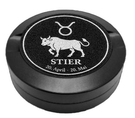 Gravierte Snusdose Aluminium "Sternzeichen Stier" 3-tlg.