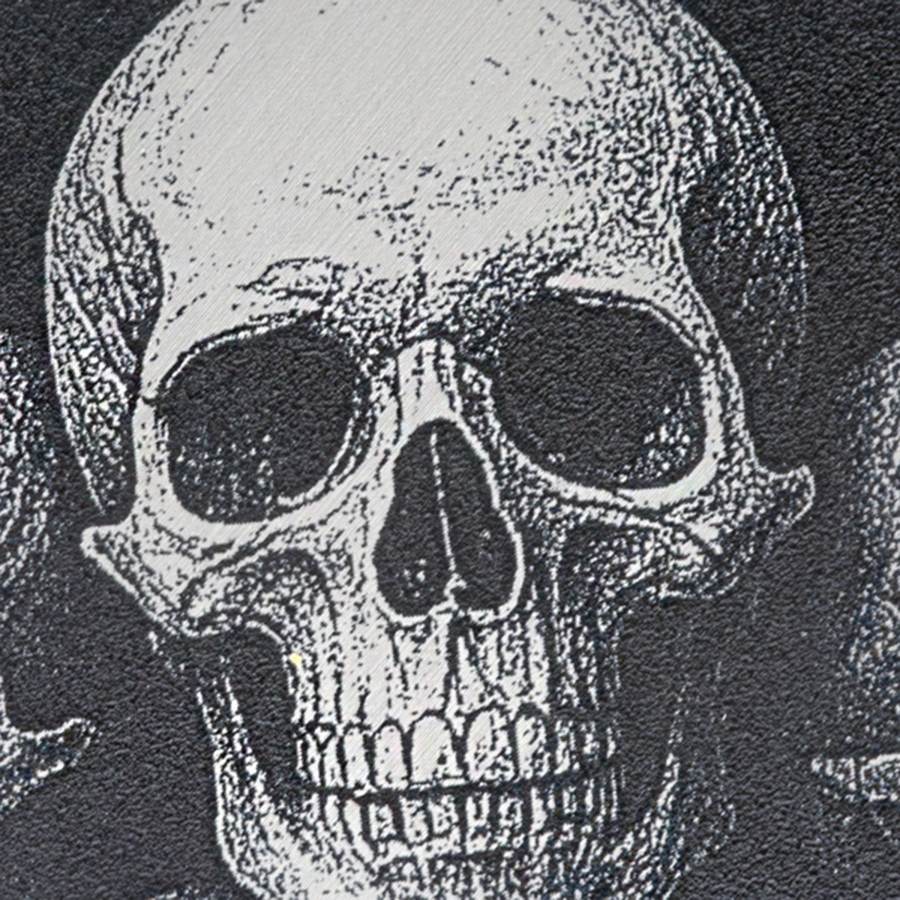 Gravierte Snusdose Aluminium "Calavera" 3-tlg.