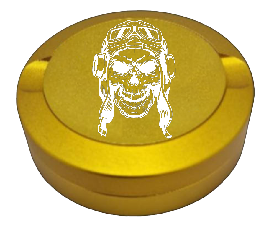 Gravierte Snusdose "Totenkopf" 3-tlg.
