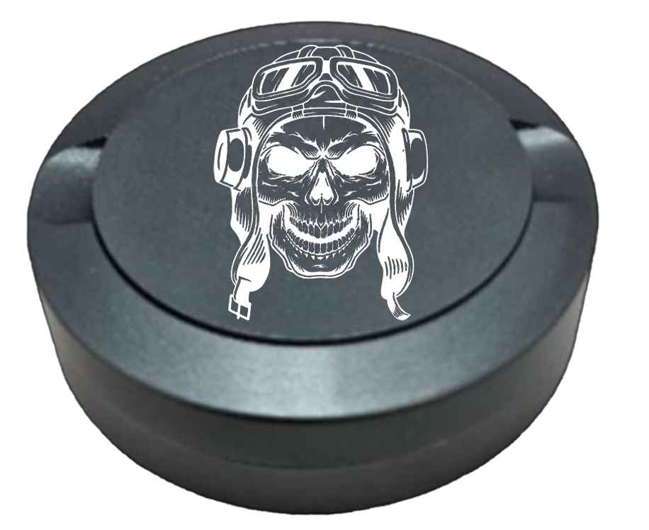 Gravierte Snusdose "Totenkopf" 3-tlg.