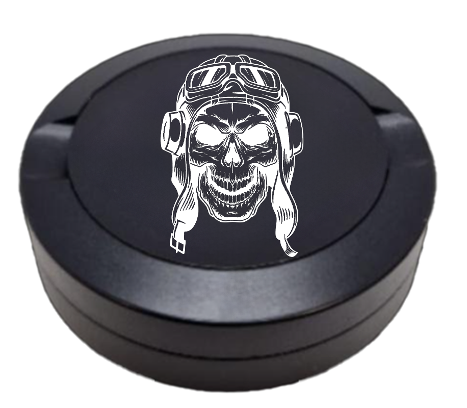 Gravierte Snusdose "Totenkopf" 3-tlg.