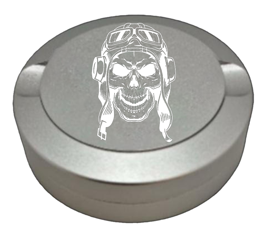 Gravierte Snusdose "Totenkopf" 3-tlg.
