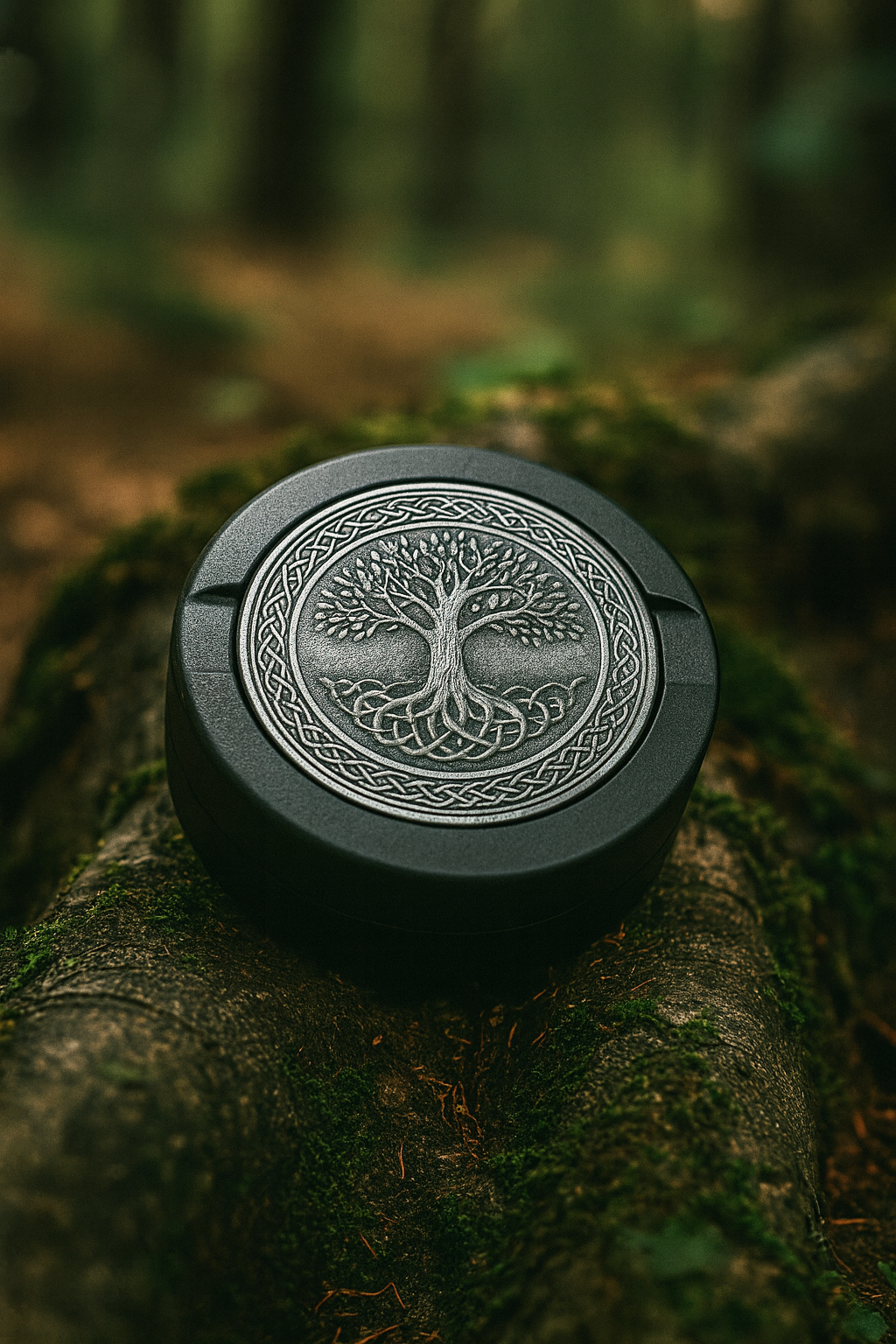 Gravierte Snusdose Aluminium "Yggdrasil - Lebensbaum" 3-tlg.