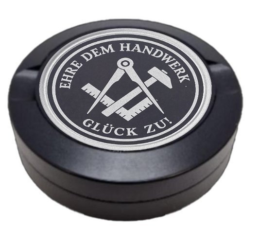 Gravierte Snusdose Aluminium Zunftzeichen "Zimmermann" 3-tlg.