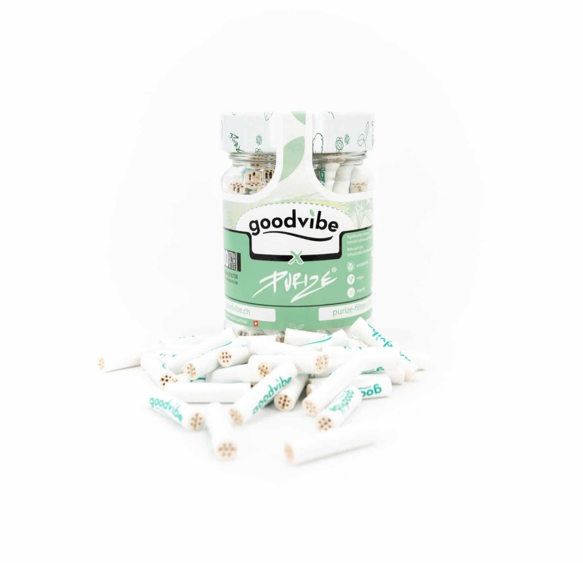 PURIZE - Xtra Slim - im Glas Türkis (100 Stk.)