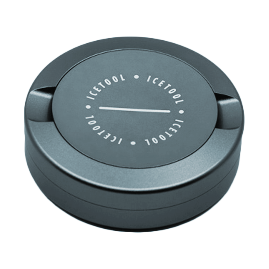 Geschlossene Icetool Snusdose in Titan mit Logo
