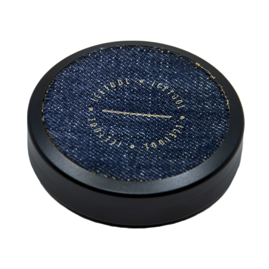 Geschlossene Icetool Snusdose mit Jeansoptik Black Denim mit Logo