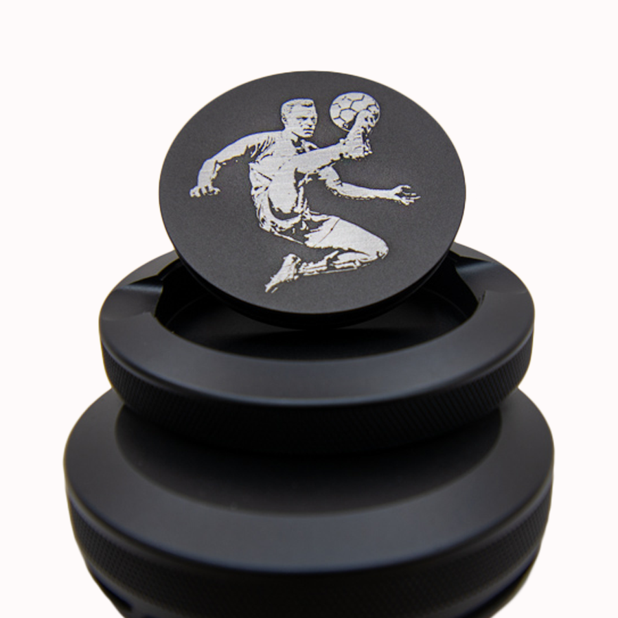 Gravierte Snusdose Aluminium  "Kickoff" 3-tlg.