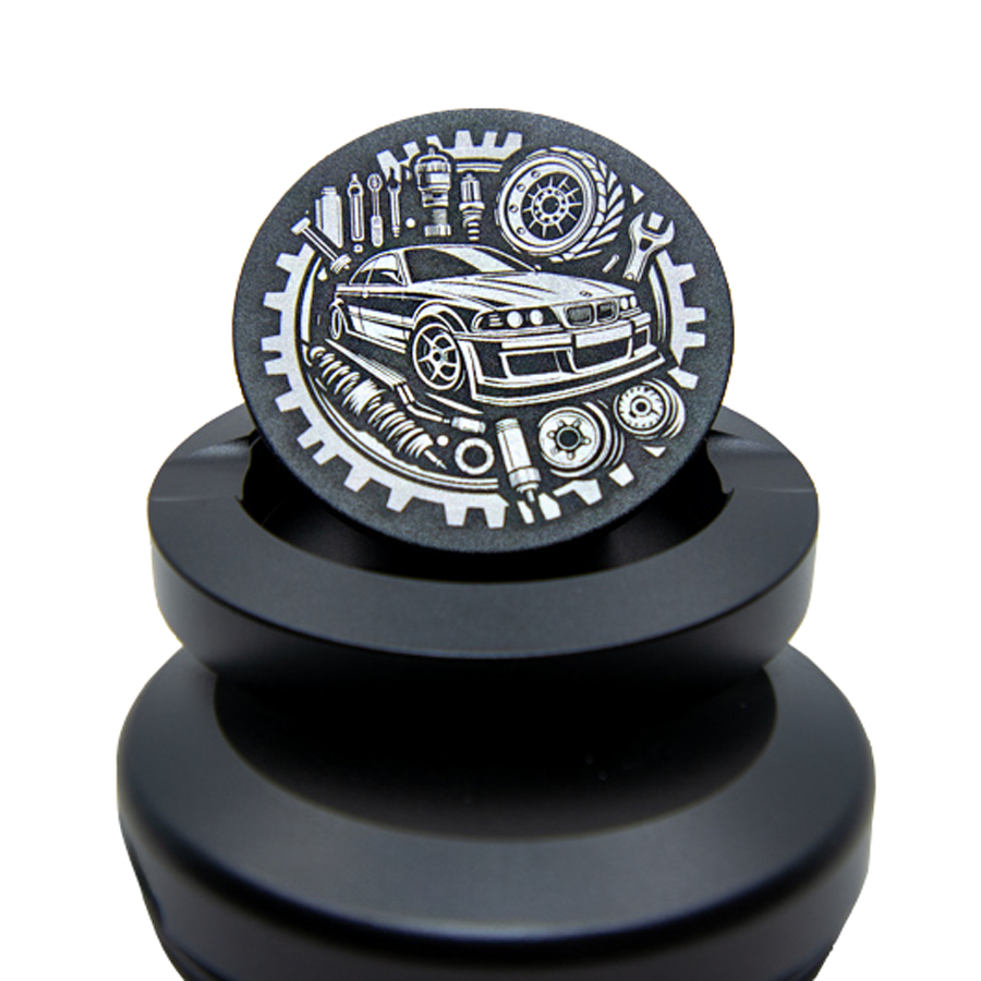 Gravierte Snusdose Aluminium "Gear Drive" 3-tlg.