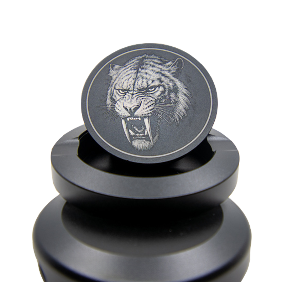 Gravierte Snusdose Aluminium "Säbelzahntiger" 3-tlg.