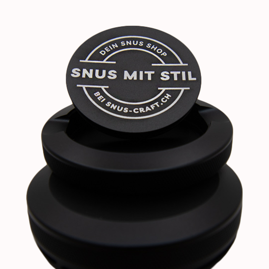 Gravierte Snusdose Aluminium "snus-craft.ch" 3-tlg.