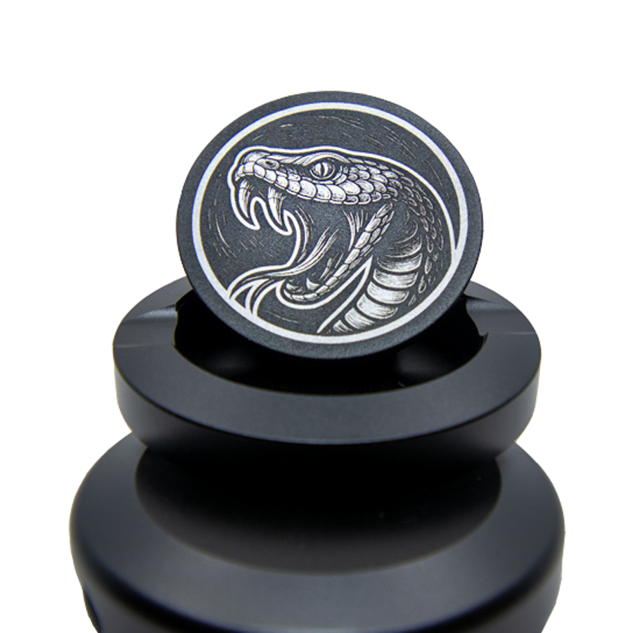 Gravierte Snusdose Aluminium "Black Venom" 3-tlg.