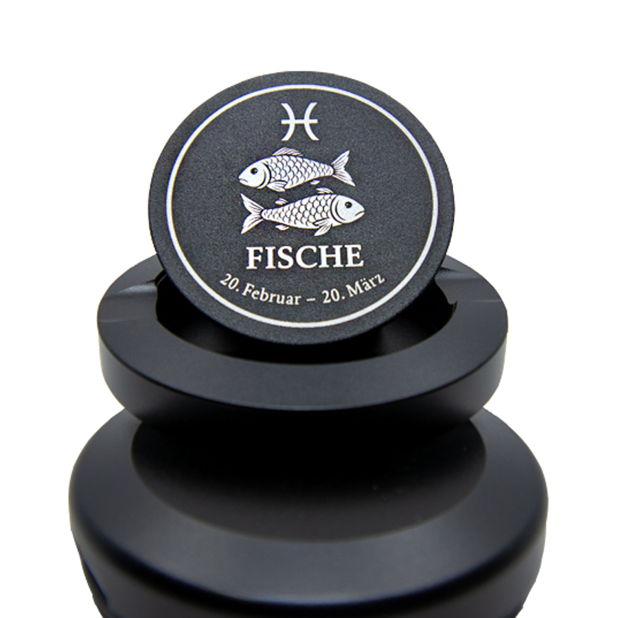Gravierte Snusdose Aluminium "Sternzeichen Fische" 3-tlg.