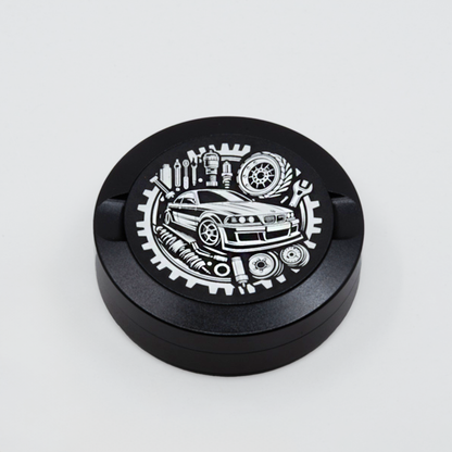 Gravierte Snusdose Aluminium "Gear Drive" 3-tlg.