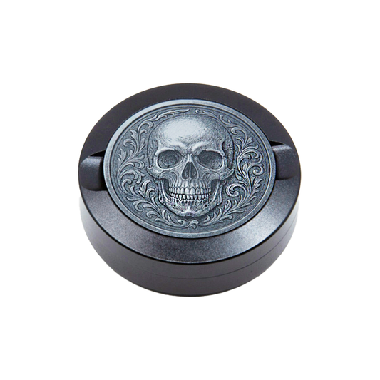 Gravierte Snusdose Aluminium "Calavera" 3-tlg.