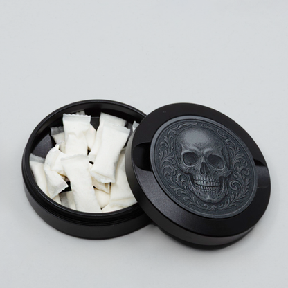 Gravierte Snusdose Aluminium "Calavera" 3-tlg.