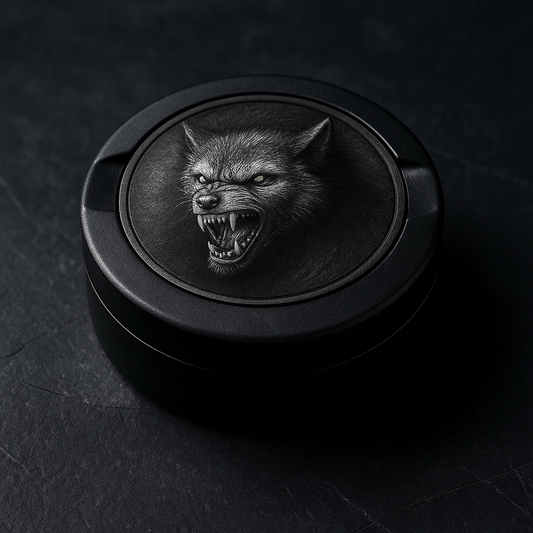 Gravierte Snusdose Aluminium "Fenrir" 3-tlg.