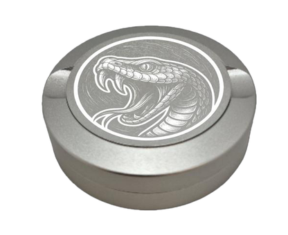 Snusdose mit Motiv Schlange silber