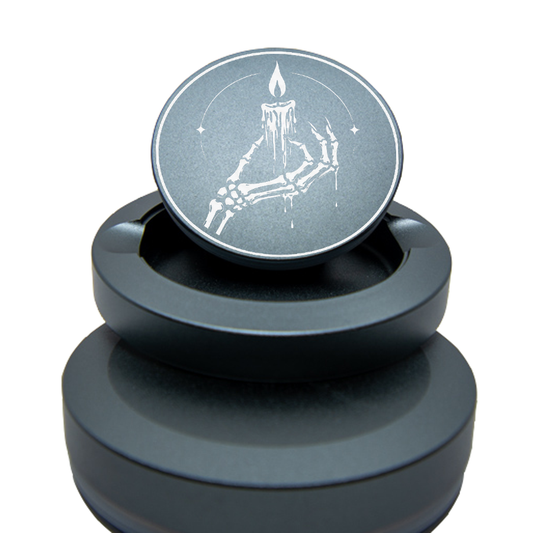 Gravierte Snusdose Aluminium "Halloween Knochenhand" 3-tlg.