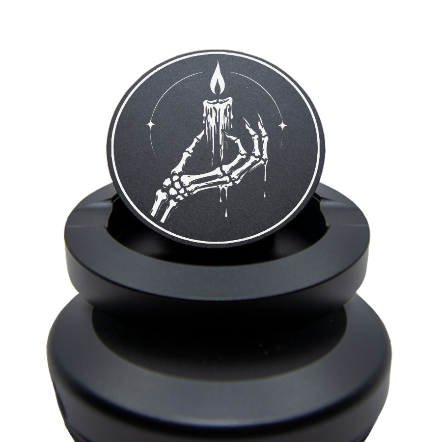 Gravierte Snusdose Aluminium "Halloween Knochenhand" 3-tlg.