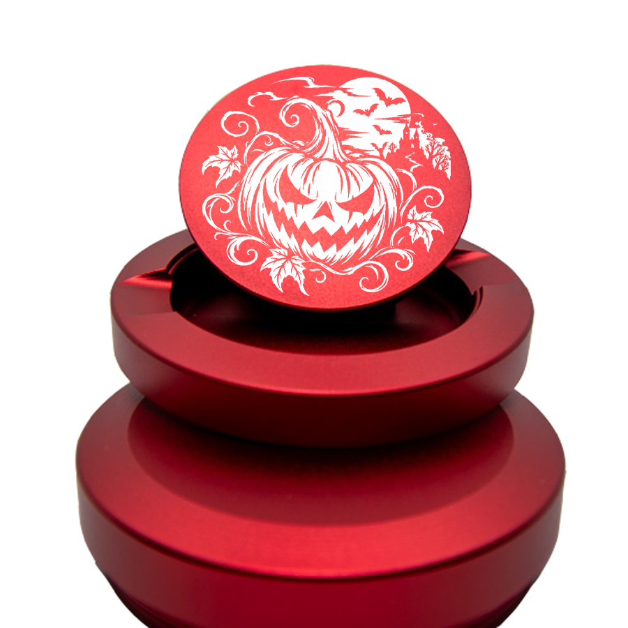 Gravierte Snusdose Aluminium "Halloween Kürbis" 3-tlg.