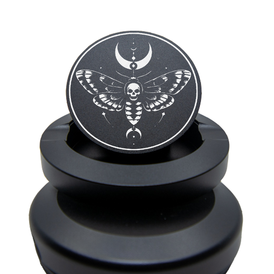 Gravierte Snusdose Aluminium "Halloween Motte" 3-tlg.