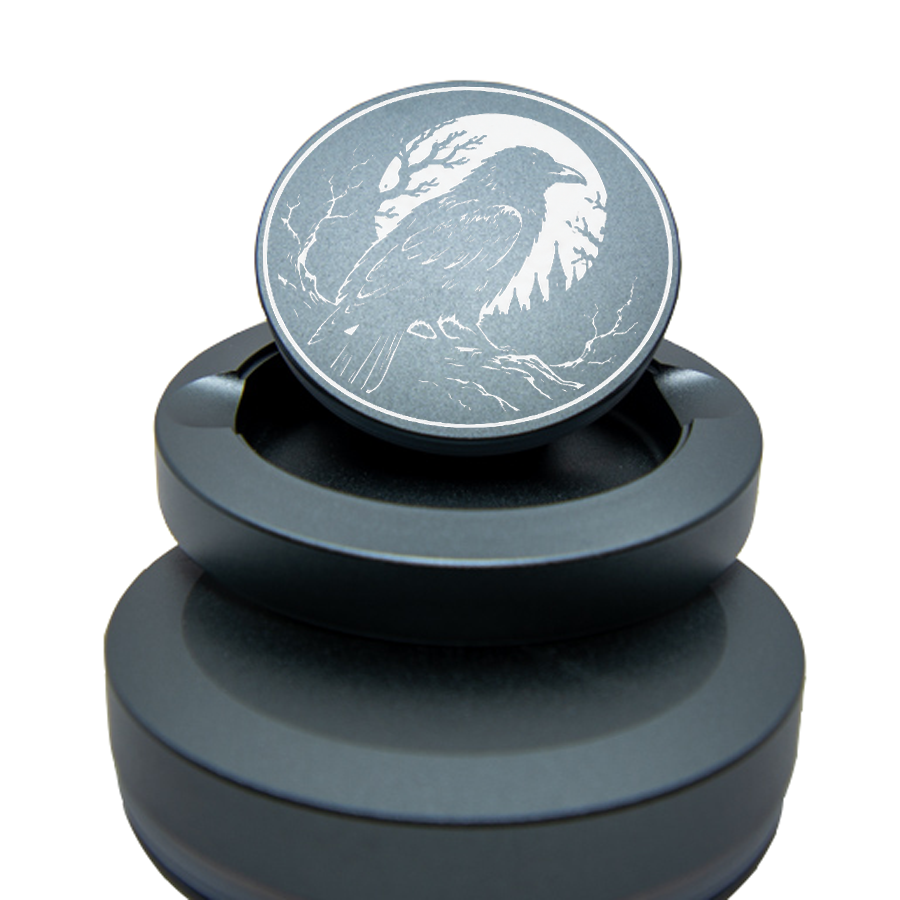 Gravierte Snusdose Aluminium "Halloween Rabe" 3-tlg.