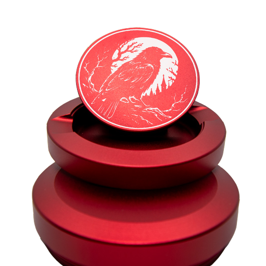 Gravierte Snusdose Aluminium "Halloween Rabe" 3-tlg.