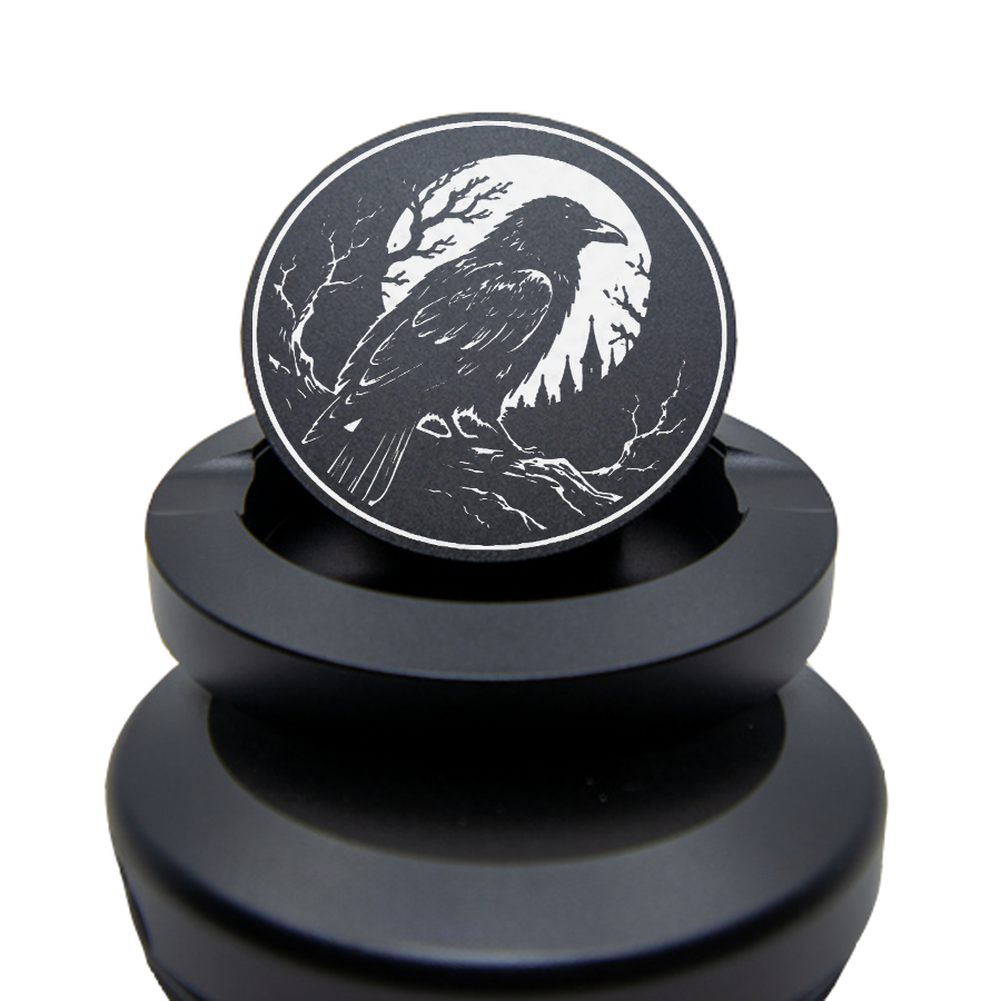 Gravierte Snusdose Aluminium "Halloween Rabe" 3-tlg.