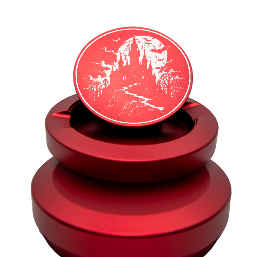 Gravierte Snusdose Aluminium "Halloween Castel" 3-tlg.