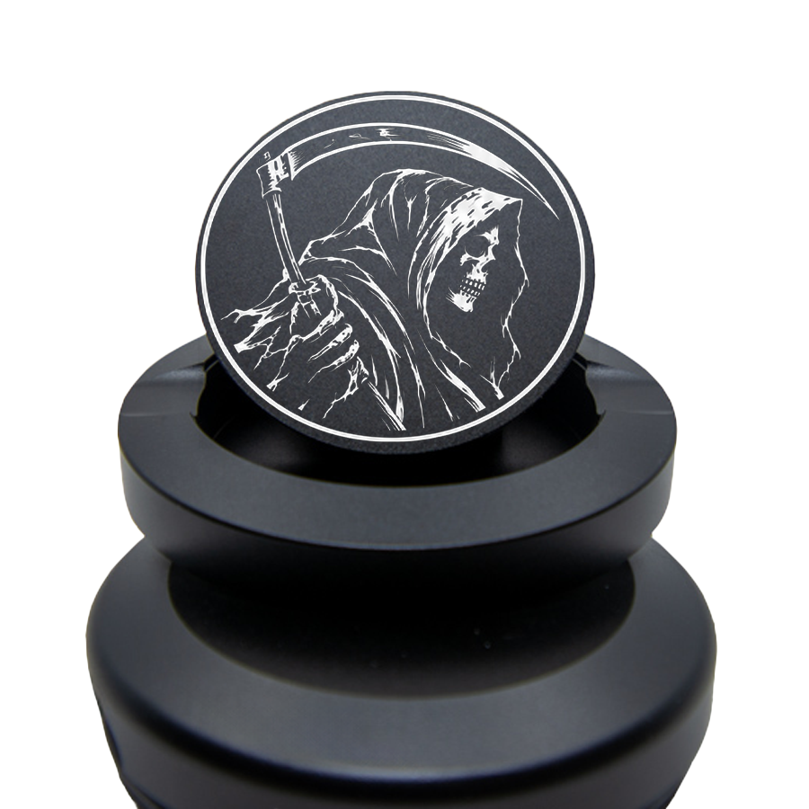 Gravierte Snusdose Aluminium "Halloween Sensemann" 3-tlg.
