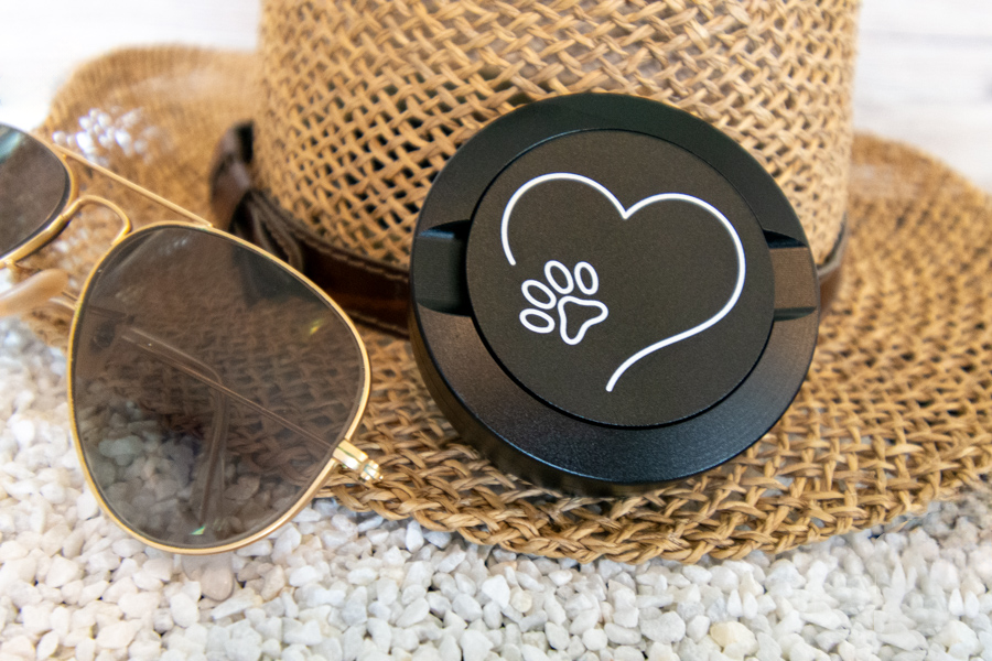 Gravierte Snusdose Aluminium "Paw Love" 3-tlg.