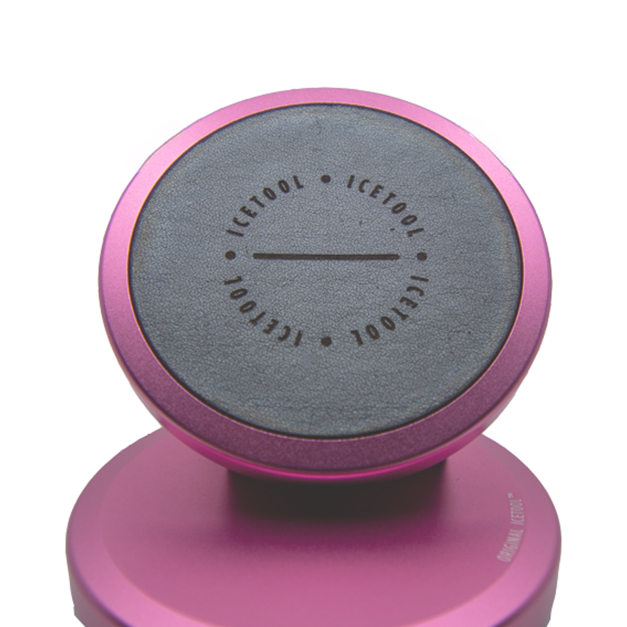 Aluminium Dose 2-tlg. mit Lederoptik "Pink / Schwarz"