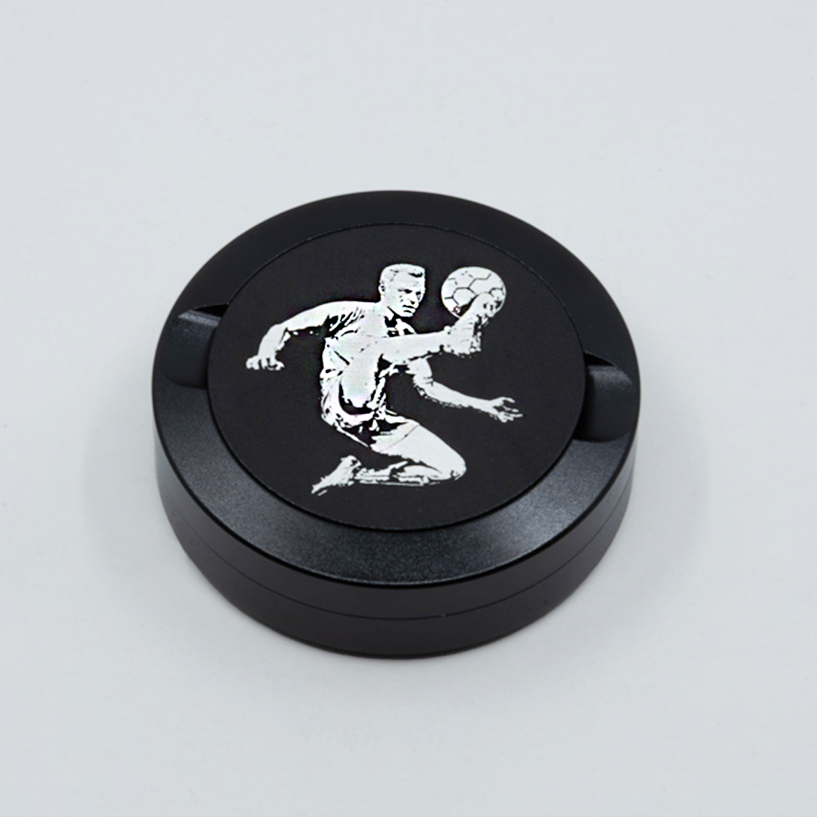 Gravierte Snusdose Aluminium  "Kickoff" 3-tlg.