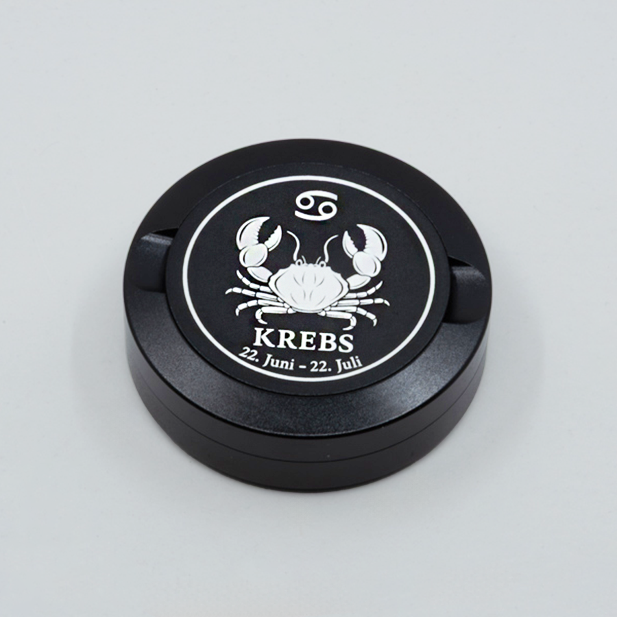 Gravierte Snusdose Aluminium "Sternzeichen Krebs" 3-tlg.