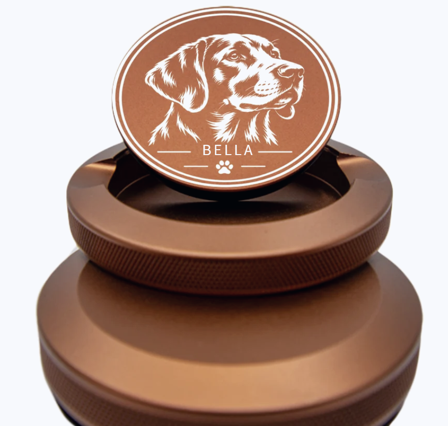 Personalisierte Snusdose mit deinem Hund – Name & Wunschmotiv