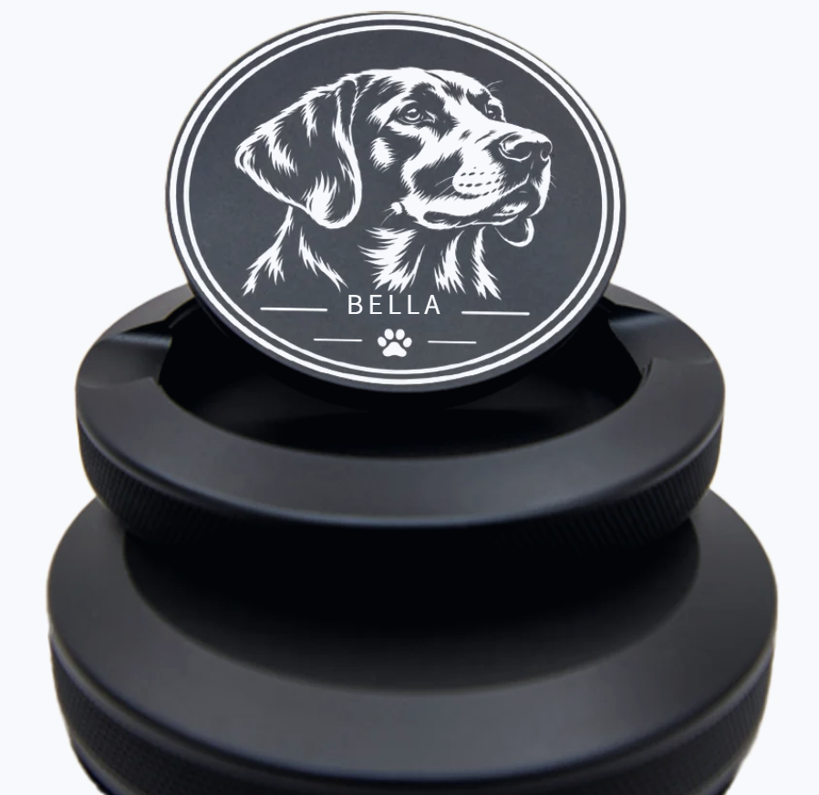 Personalisierte Snusdose mit deinem Hund – Name & Wunschmotiv