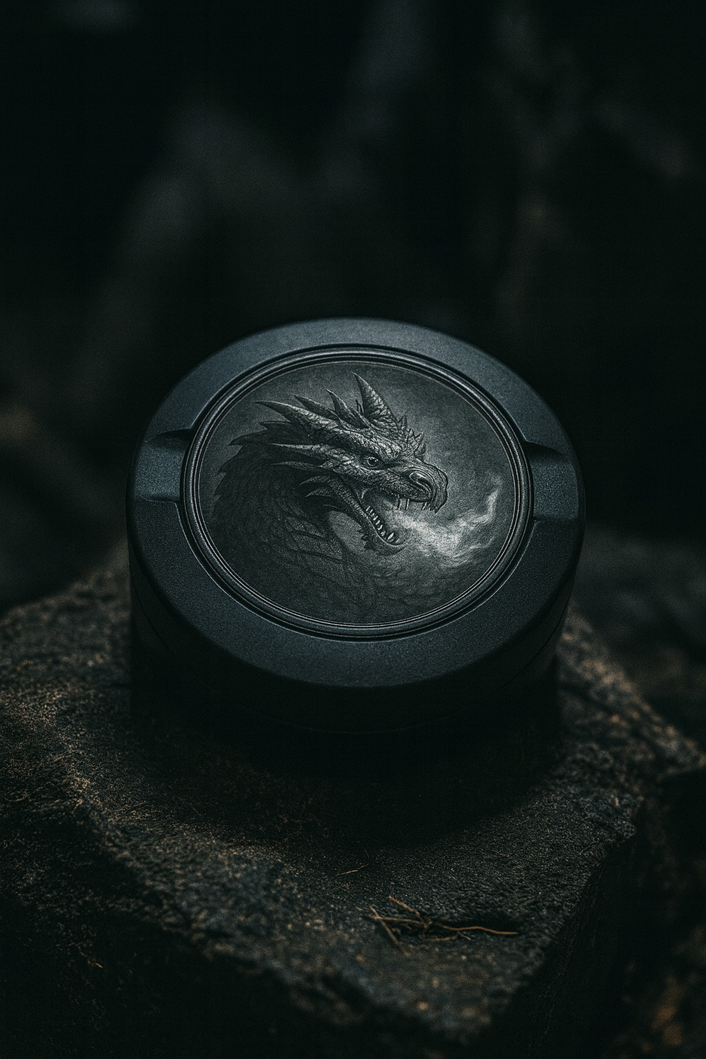 Gravierte Snusdose Aluminium "Nidhöggr- Bewacher des Schatzes" 3-tlg.