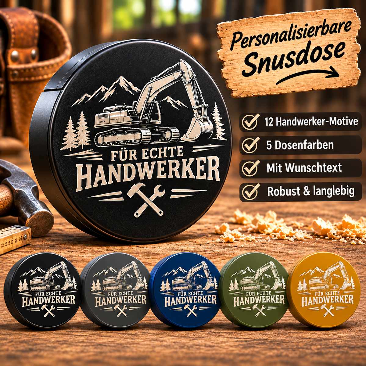 Handwerk mit Stolz – Personalisierte Snusdose