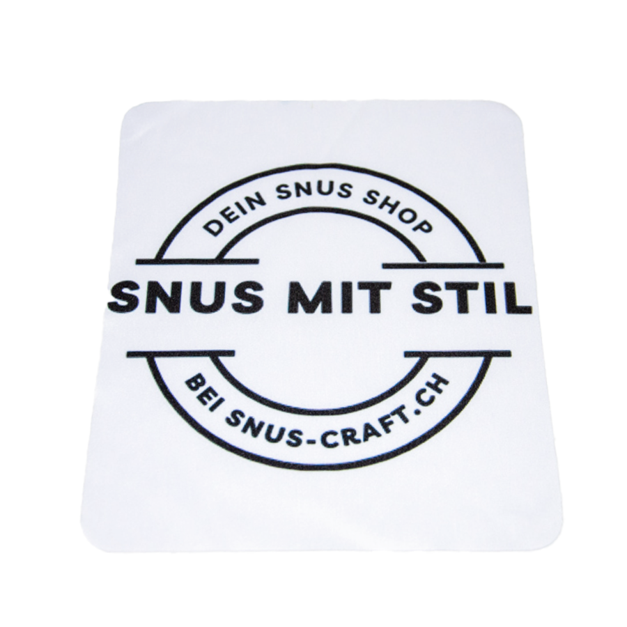 Reinigungstuch Snus mit Stil mit aufgedrucktem Logo, praktisches Pflegezubehör